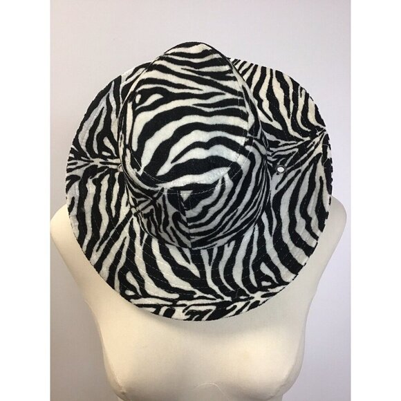 Western Like Soft Women's Zebra Hat Vintage Small/Medium Black/Ivory🦓 - Picture 2 of 3